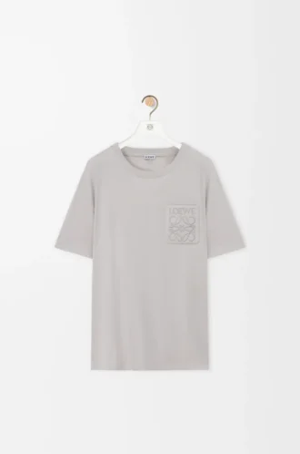 T-shirt ample en coton gris moyen