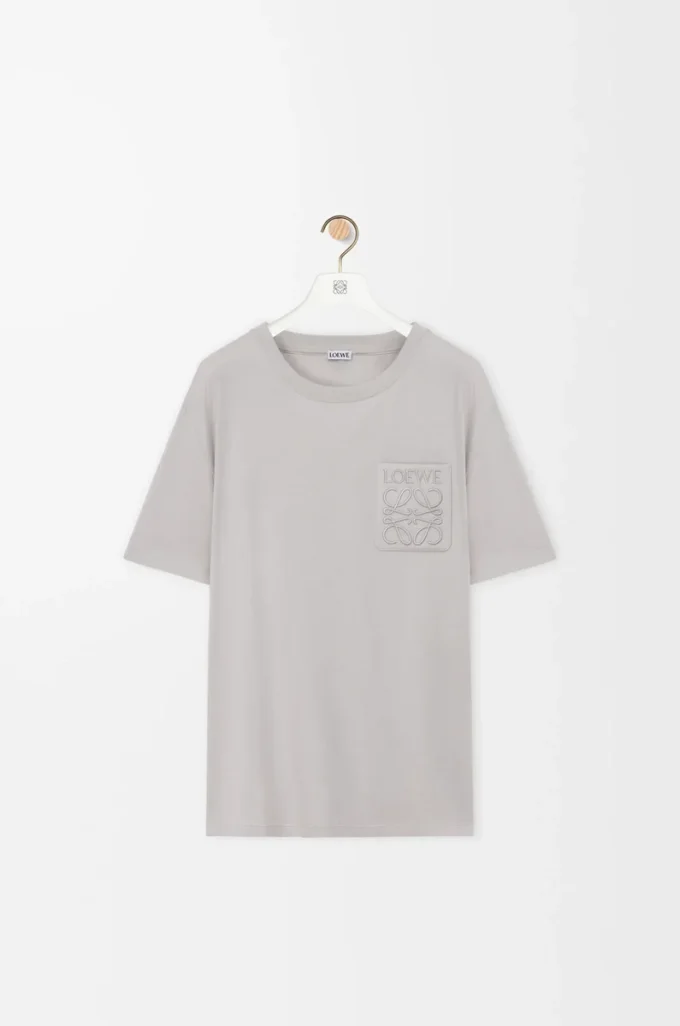 T-shirt ample en coton gris moyen