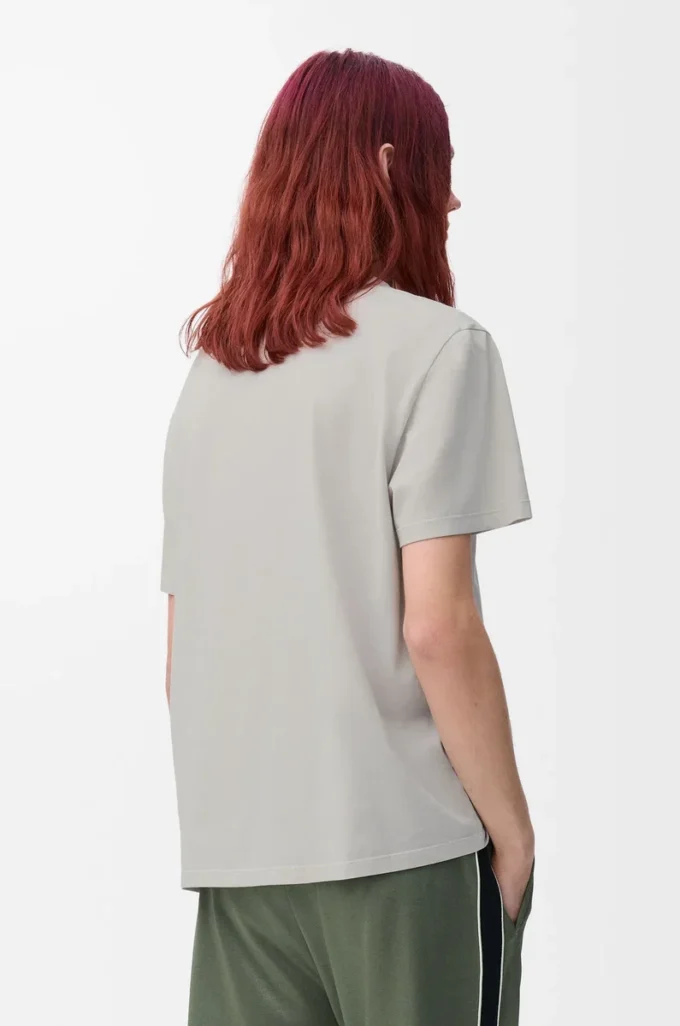 T-shirt ample en coton gris moyen