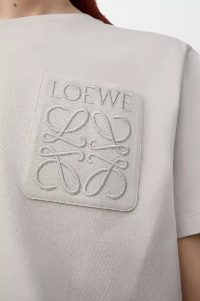 T-shirt ample en coton gris moyen