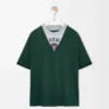 T-shirt ample en coton mélangé vert/gris T-shirt ample en coton mélangé vert/gris