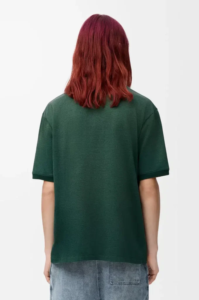 T-shirt ample en coton mélangé vert/gris T-shirt ample en coton mélangé vert/gris