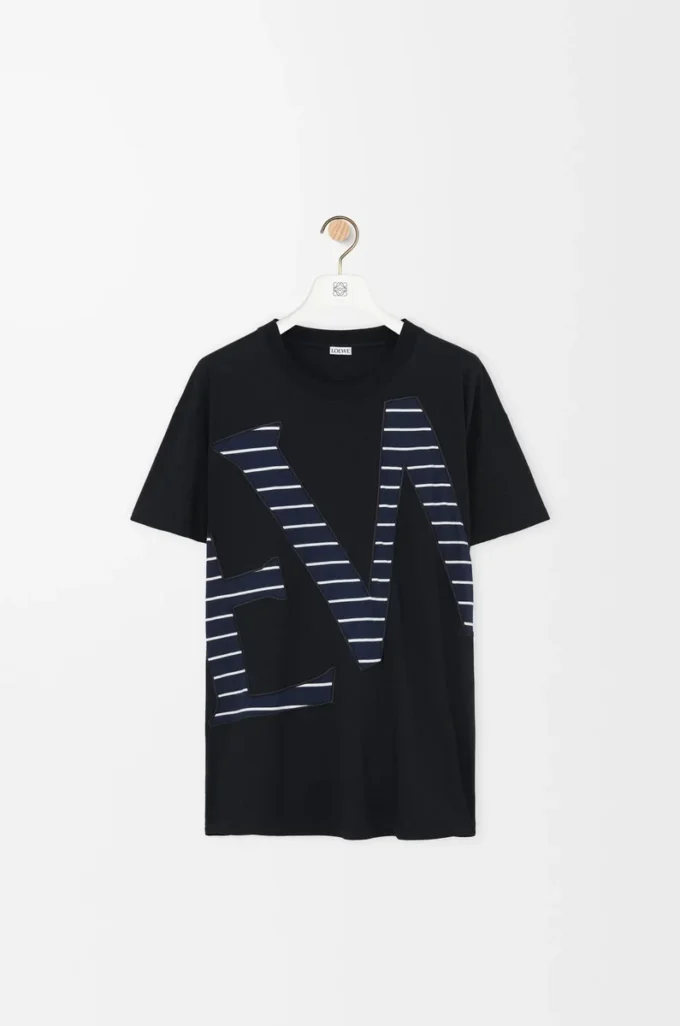 T-shirt ample en coton Noir