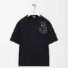 T-shirt ample en coton Noir