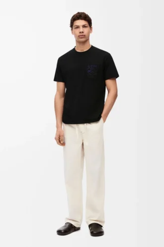 T-shirt ample en coton Noir