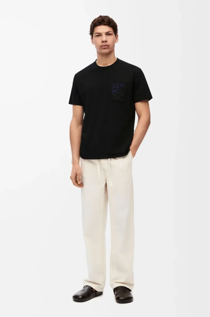 T-shirt ample en coton Noir