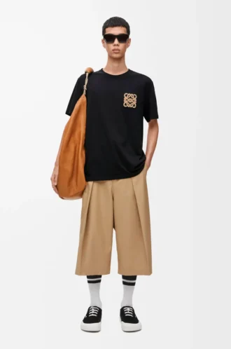 T-shirt ample en coton Noir