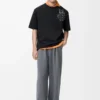 T-shirt ample en coton Noir