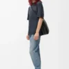 T-shirt ample en coton Noir