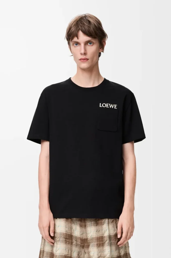T-shirt ample en coton Noir