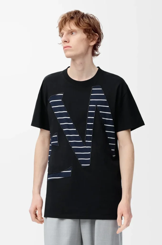 T-shirt ample en coton Noir