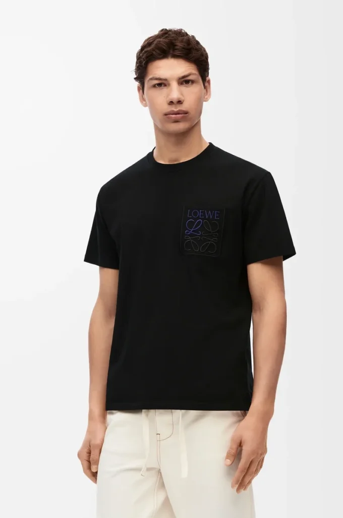 T-shirt ample en coton Noir
