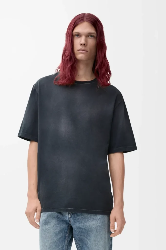 T-shirt ample en coton Noir