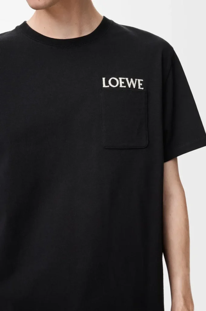 T-shirt ample en coton Noir