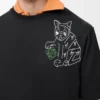 T-shirt ample en coton Noir