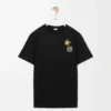 T-shirt ample en coton noir/multicolore