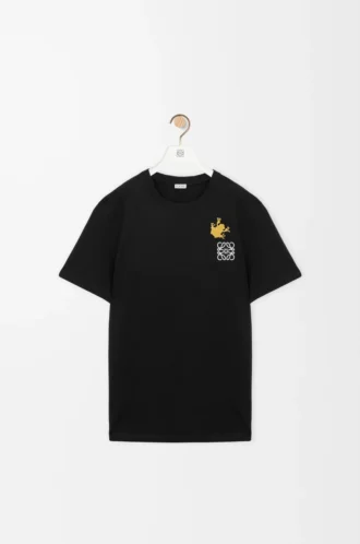 T-shirt ample en coton noir/multicolore