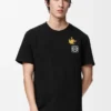 T-shirt ample en coton noir/multicolore