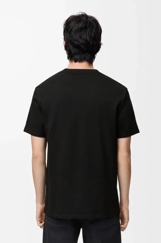 T-shirt ample en coton noir/multicolore