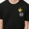 T-shirt ample en coton noir/multicolore