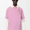 T-shirt ample en coton rose