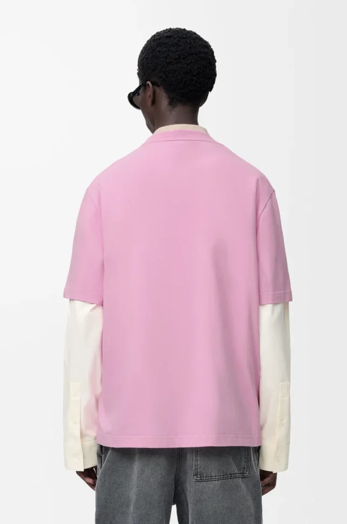 T-shirt ample en coton rose