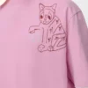 T-shirt ample en coton rose