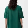 T-shirt ample en coton vert foncé