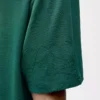 T-shirt ample en coton vert foncé