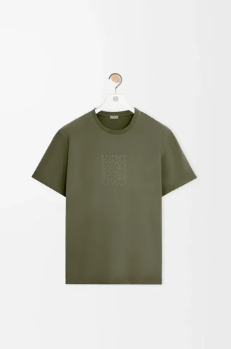 T-shirt ample en coton vert kaki