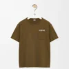 T-shirt ample en coton vert kaki