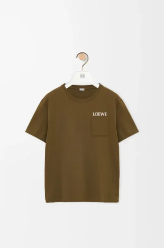 T-shirt ample en coton vert kaki