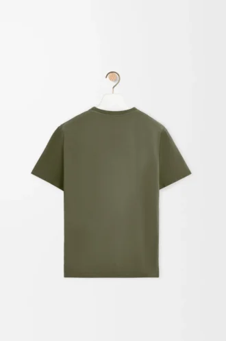 T-shirt ample en coton vert kaki