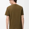 T-shirt ample en coton vert kaki
