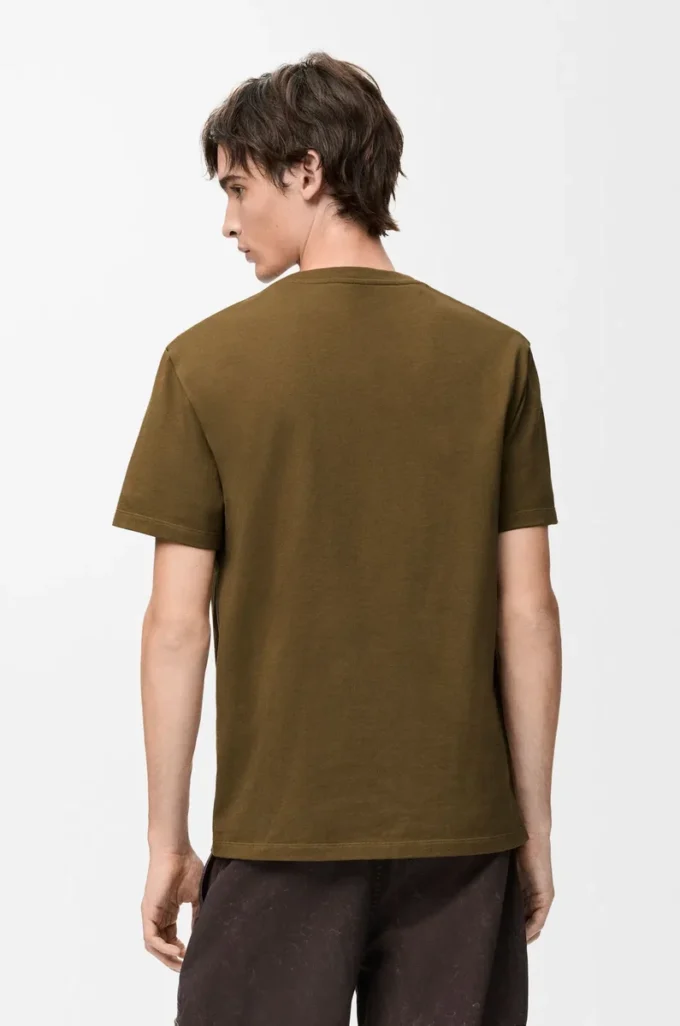 T-shirt ample en coton vert kaki