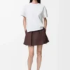 T-shirt asymétrique en coton mélangé blanc
