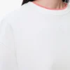 T-shirt asymétrique en coton mélangé blanc