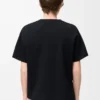 T-shirt asymétrique en coton mélangé Noir T-shirt asymétrique en coton mélangé Noir