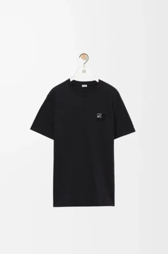 T-shirt coupe classique en coton anthracite