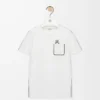 T-shirt coupe classique en coton blanc
