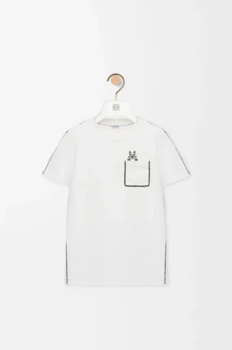 T-shirt coupe classique en coton blanc