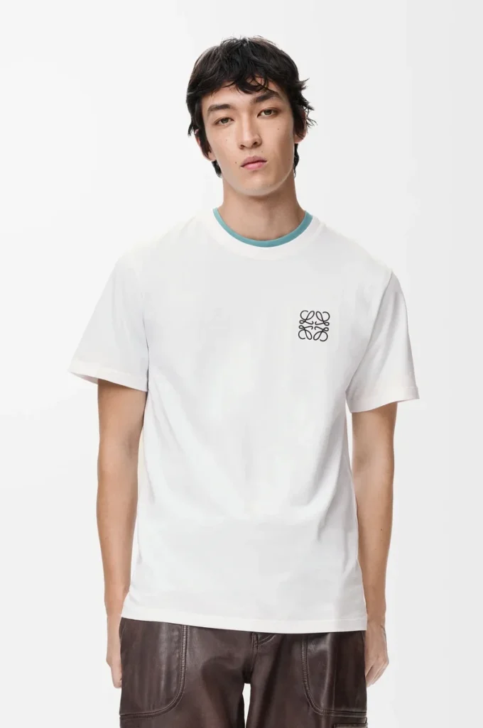 T-shirt coupe classique en coton blanc