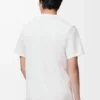 T-shirt coupe classique en coton blanc