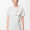 T-shirt coupe classique en coton blanc