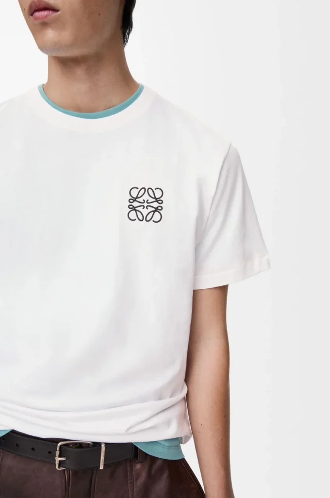 T-shirt coupe classique en coton blanc