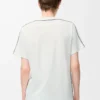 T-shirt coupe classique en coton blanc