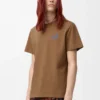 T-shirt coupe classique en coton camel