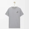 T-shirt coupe classique en coton gris moyen