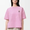 T-shirt coupe classique en coton mélangé Rose