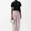 T-shirt coupe classique en coton Noir